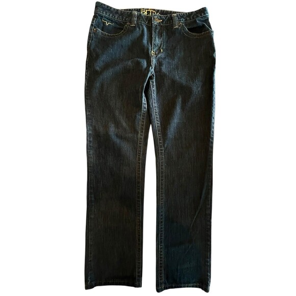 Kimes Ranch Betty Jeans Women Tag 4/32 Mid Rise Straight Leg Bootcut Dark Blue - Picture 2 of 8
